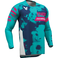 THOR Youth Launchmode Bleach Jersey - White/Aqua - XL 2912-2589