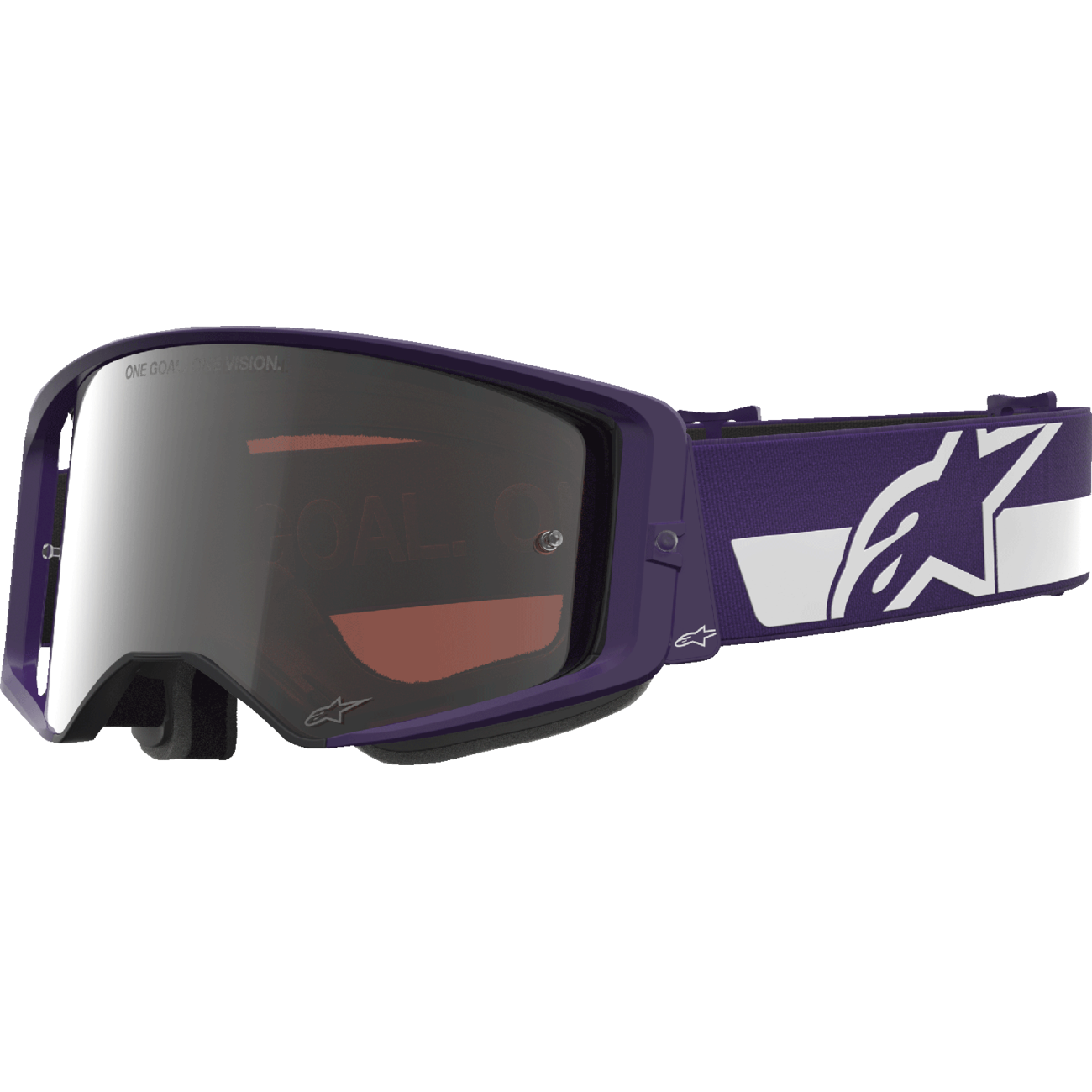 ALPINESTARS GOGGLES Supertech Goggle - Hunta 96 XXV - Purple/White - Silver Mirror Lens 5101226-3168