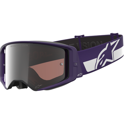 ALPINESTARS GOGGLES Supertech Goggle - Hunta 96 XXV - Purple/White - Silver Mirror Lens 5101226-3168