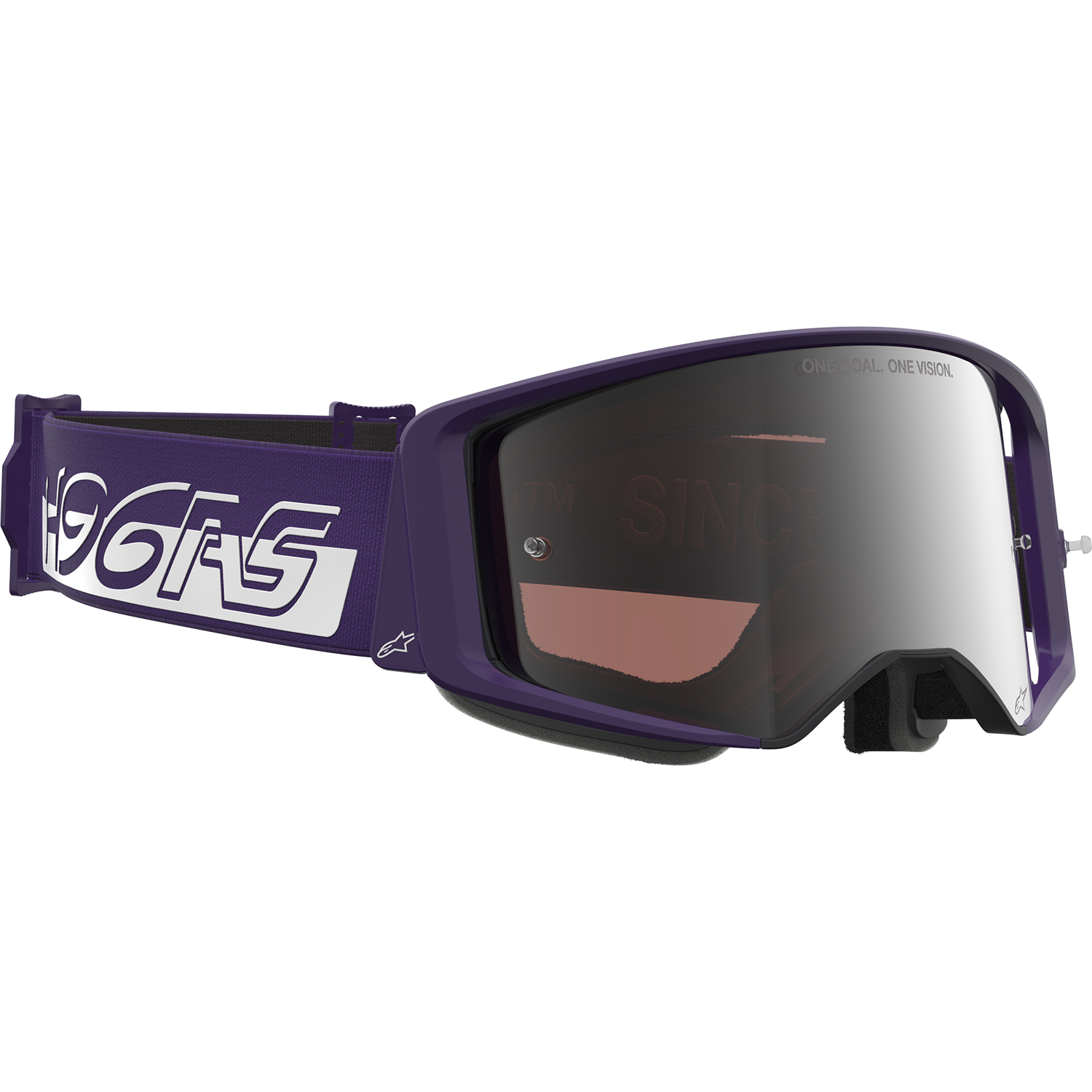 ALPINESTARS GOGGLES Supertech Goggle - Hunta 96 XXV - Purple/White - Silver Mirror Lens 5101226-3168