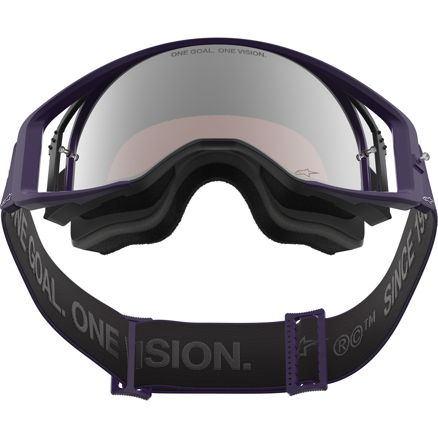 ALPINESTARS GOGGLES Supertech Goggle - Hunta 96 XXV - Purple/White - Silver Mirror Lens 5101226-3168