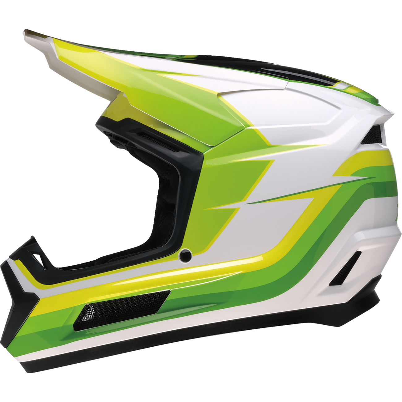 Z1R Youth Dirt Maxx Helmet - Vortex - White/Green - Large 0111-1740