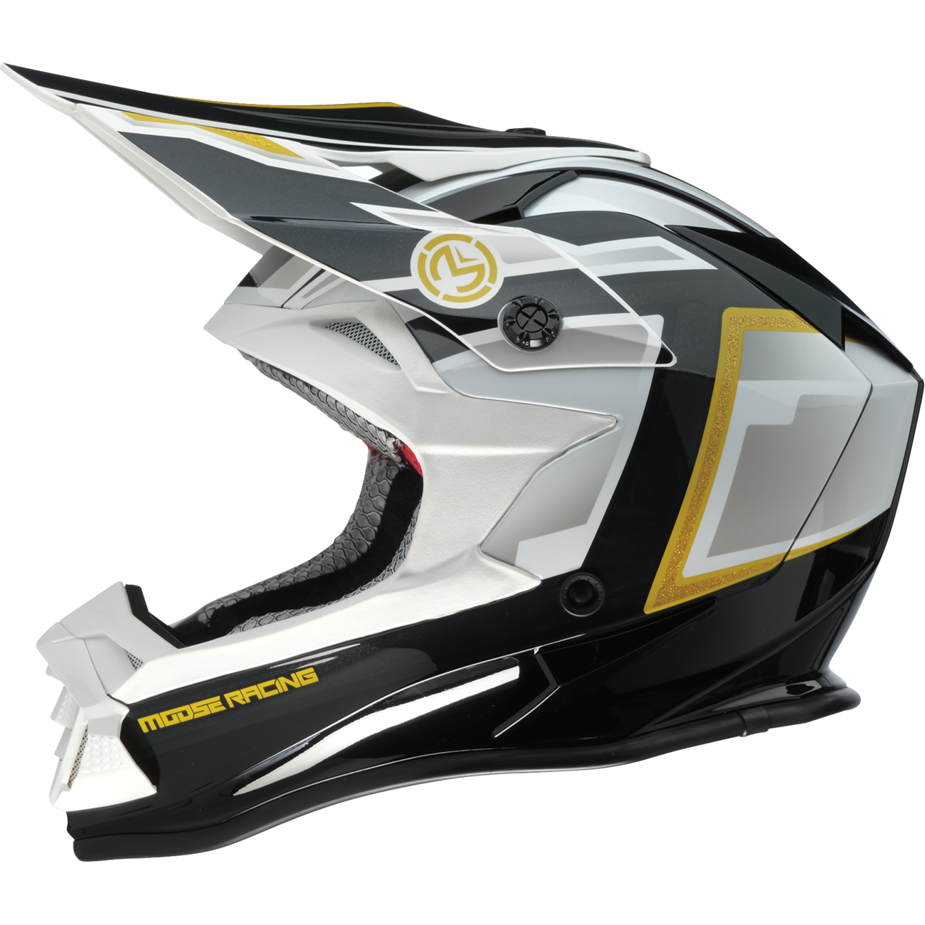 MOOSE OFFROAD MR3 Helmet - F.A.F. - White/Black/Gold - Medium 0110-8929