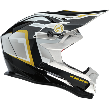 MOOSE OFFROAD MR3 Helmet - F.A.F. - White/Black/Gold - Medium 0110-8929