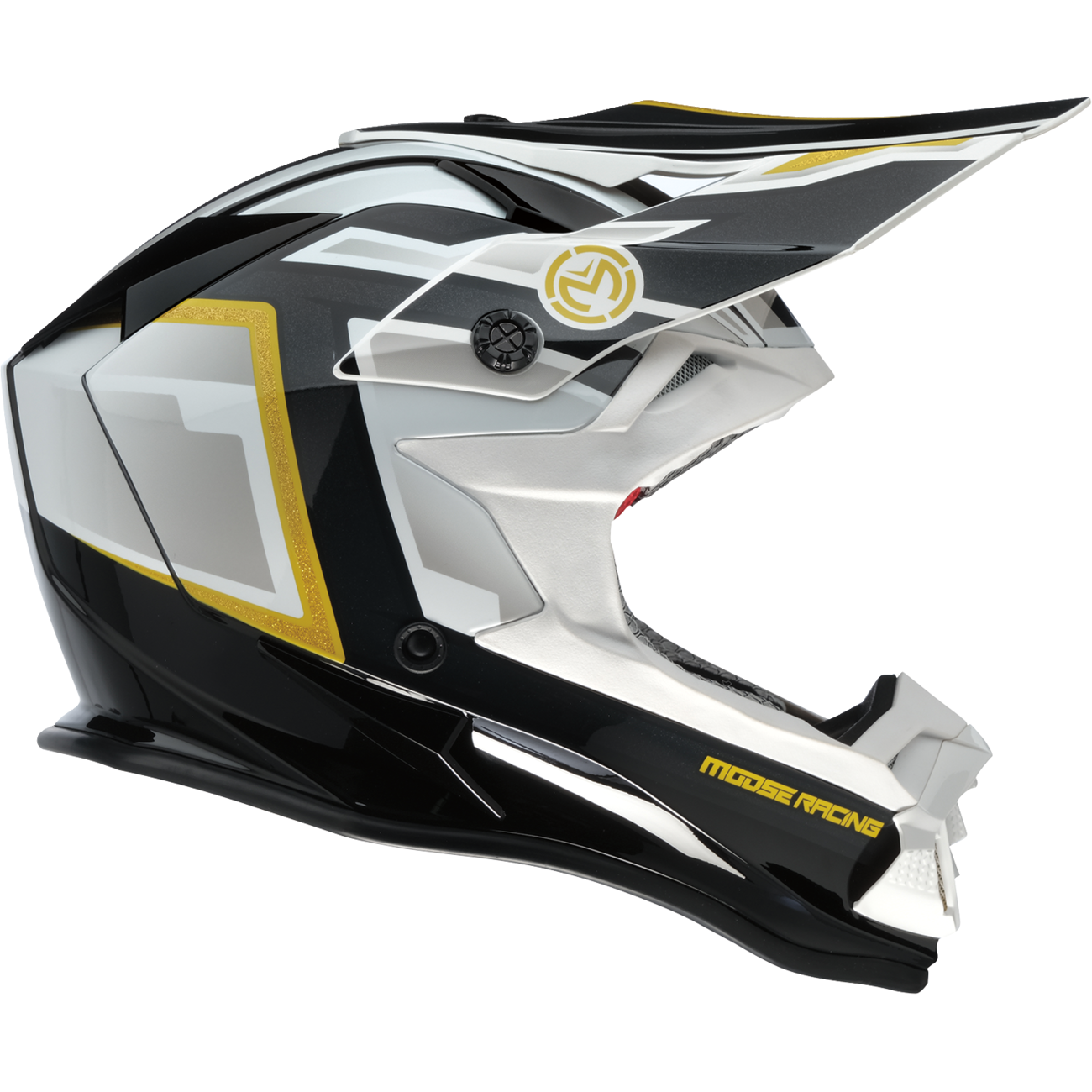 MOOSE OFFROAD MR3 Helmet - F.A.F. - White/Black/Gold - Large 0110-8930