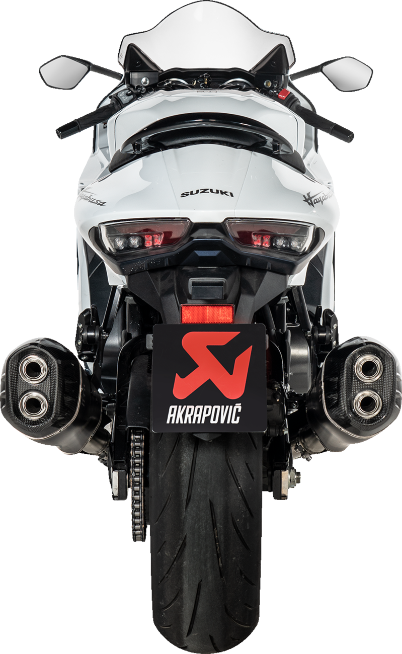 AKRAPOVIC Slip-On Line Mufflers - Titanium Black - Suzuki GSX-1300R Hayabusa S-S13SO4-HRAATBL/1
