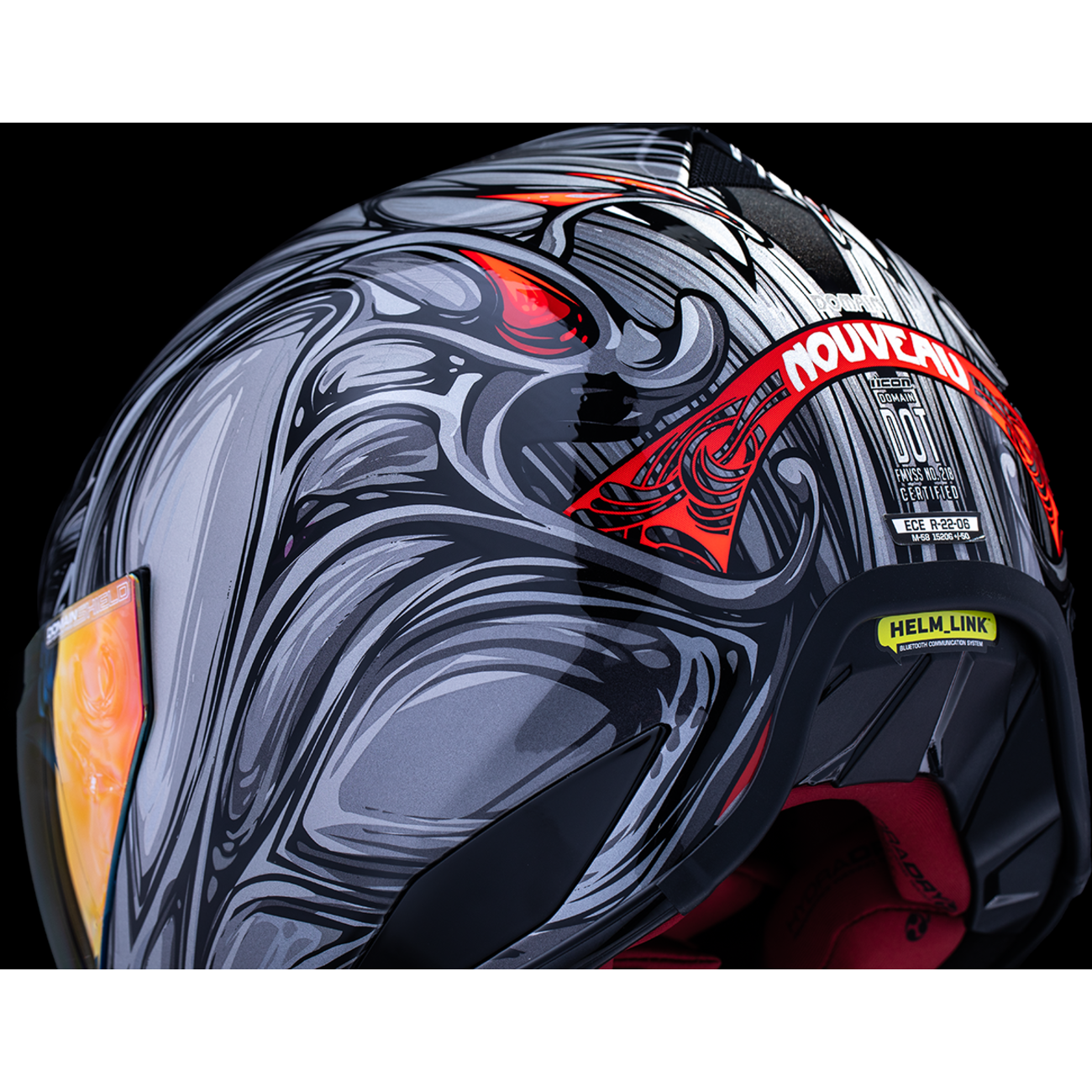 ICON Domain* Helmet - Nouveau - Silver - Small 0101-18524