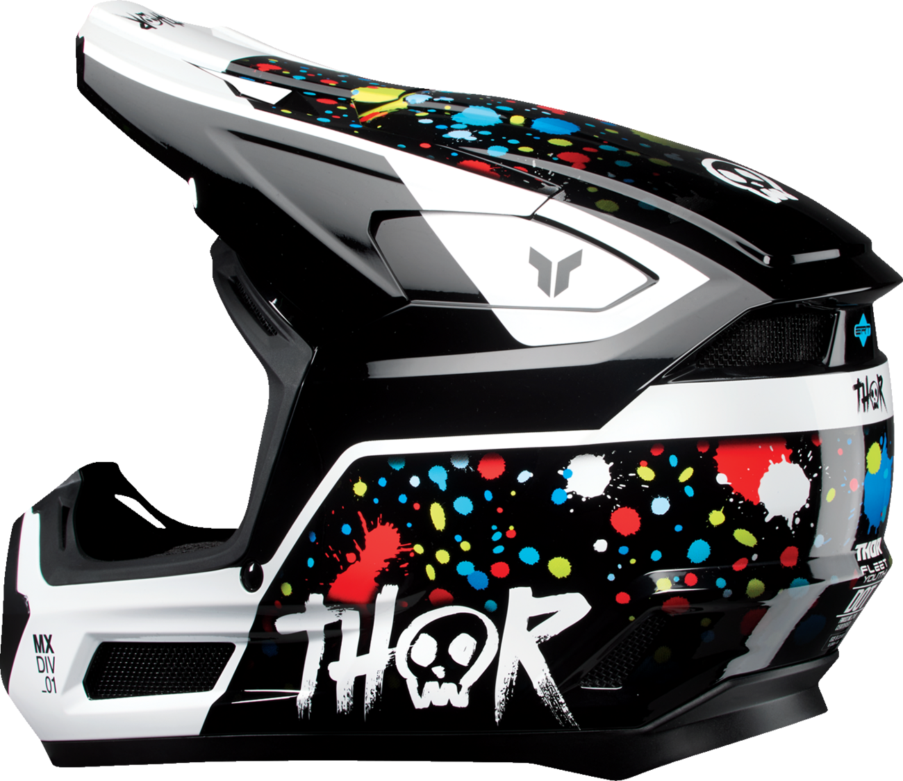THOR Youth Fleet Helmet - Splat - Black - Small 0111-1765
