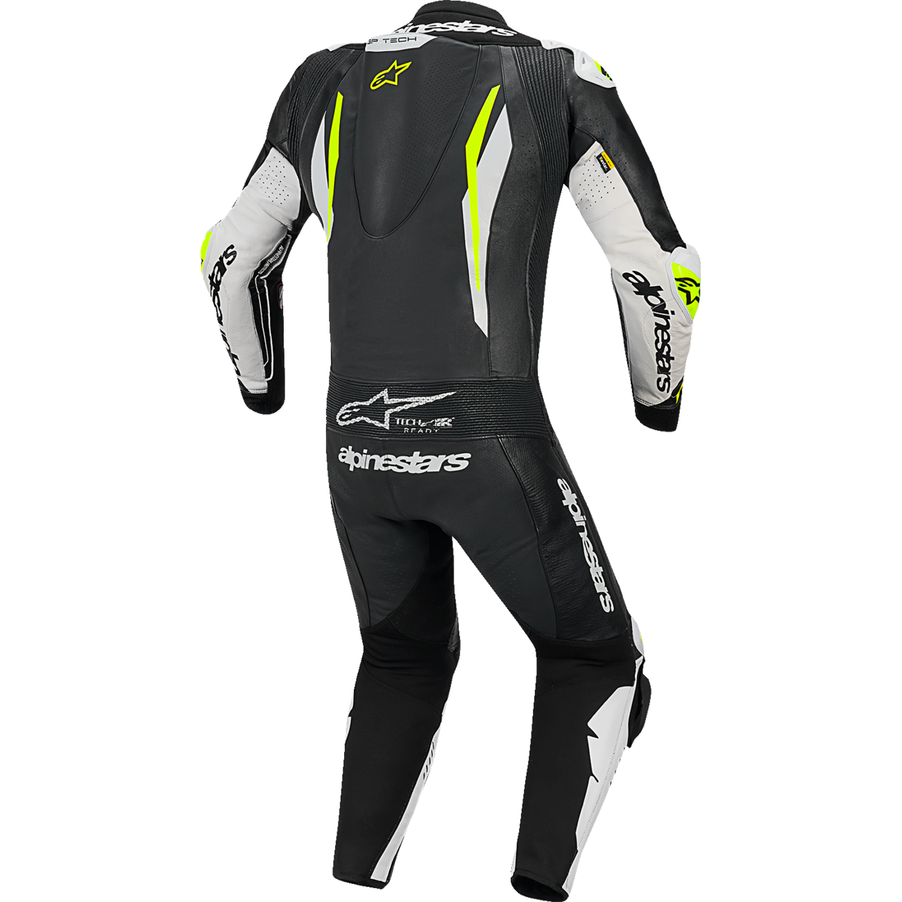 ALPINESTARS GP Tech v5 1-Piece Leather Suit - Black/White/Yellow Fluo - US 42 / EU 52 3150226-125-52