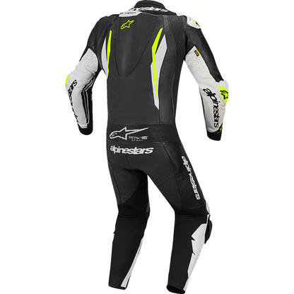 ALPINESTARS GP Tech v5 1-Piece Leather Suit - Black/White/Yellow Fluo - US 48 / EU 58 3150226-125-58