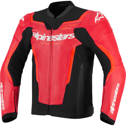 ALPINESTARS GP Force v2 Airflow Leather Jacket - Red/Red Fluo - US 40 / EU 50 3100326-3155-50