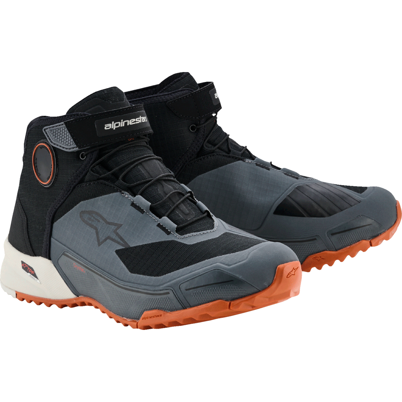 ALPINESTARS CR-X Drystar? Shoes - Black/Dark Gray/Rust - US 9 / EU 42 2611820-1547-9