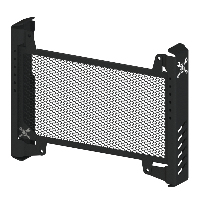 Slash Cut Radiator Cvr Black