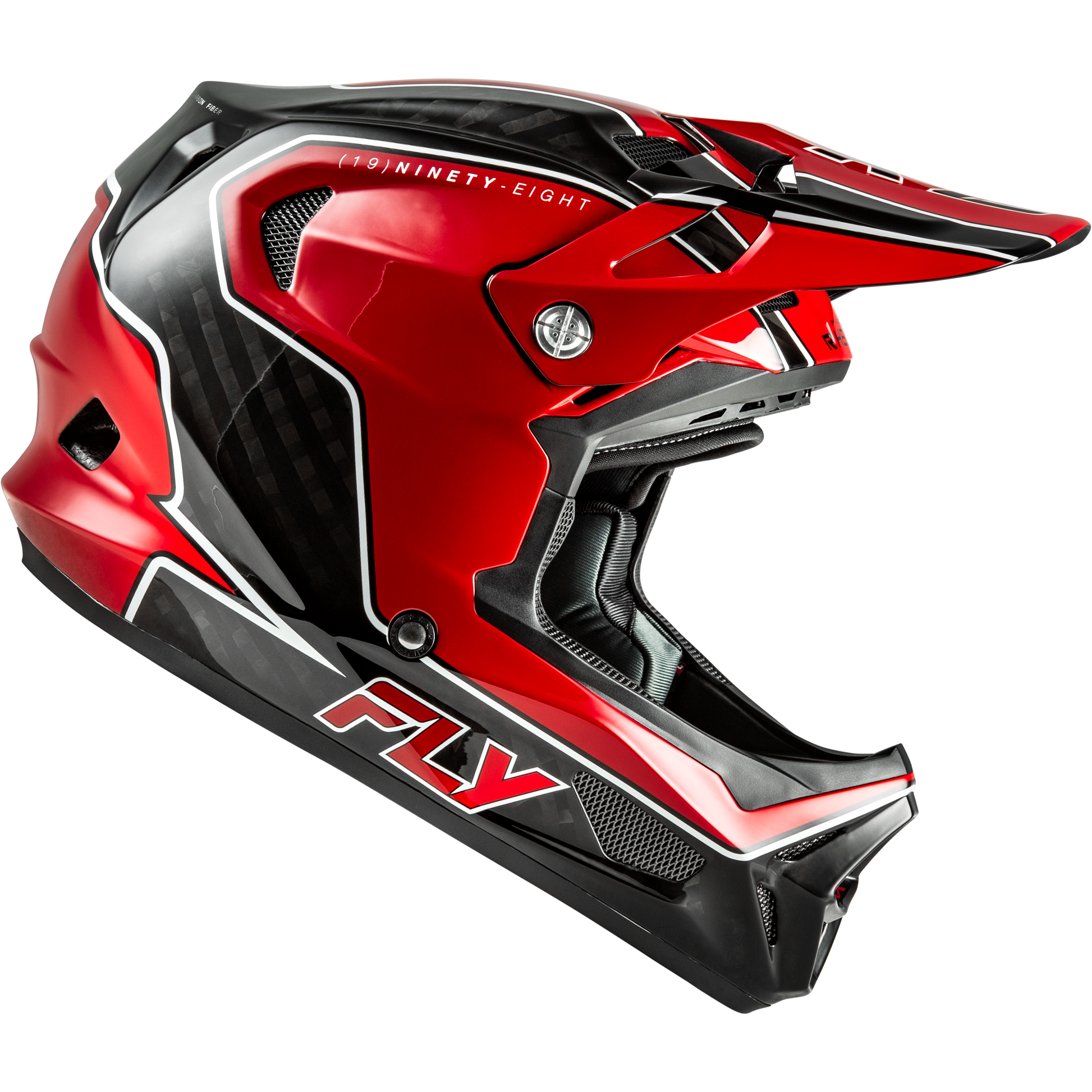 Werx R Flow Carbon Helmet Black Carbon/Red Xl