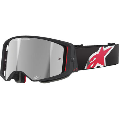 ALPINESTARS GOGGLES Supertech Goggle - Corp - Black/Red - Silver Mirror Lens 5100325-1434