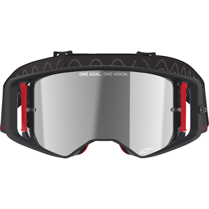 ALPINESTARS GOGGLES Supertech Goggle - Corp - Black/Red - Silver Mirror Lens 5100325-1434