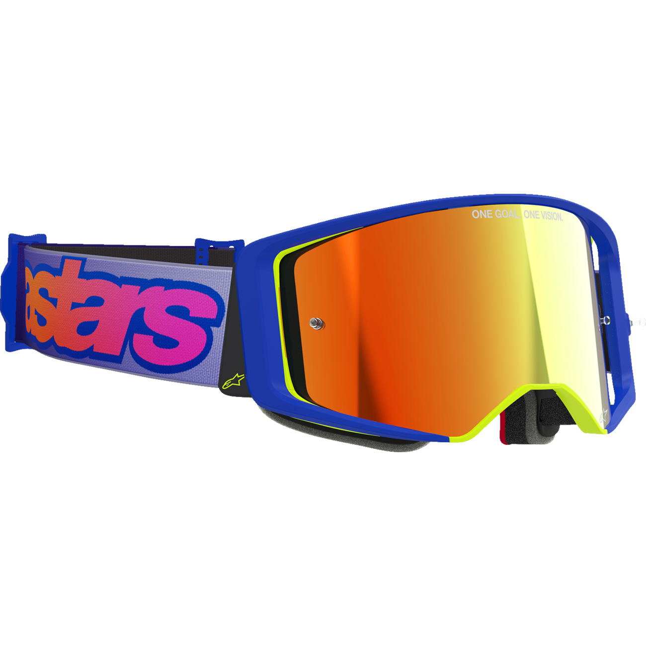 ALPINESTARS GOGGLES Supertech Goggle - Vista - Blue/Yellow/Purple - Red Mirror Lens 5100226-7285