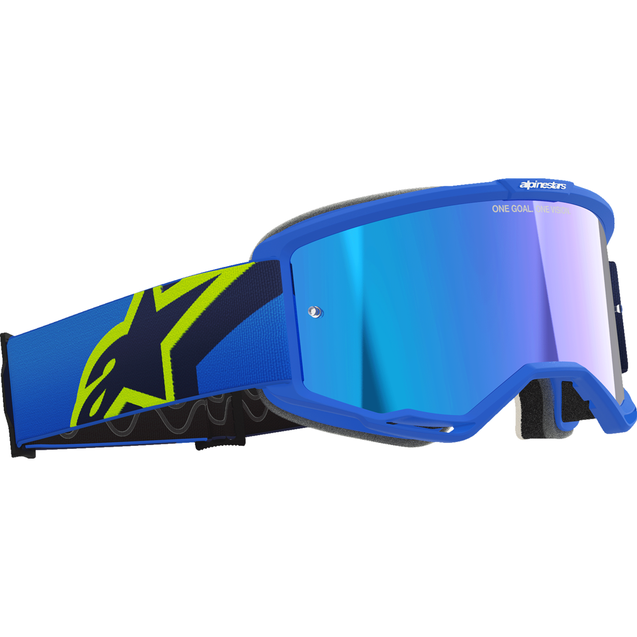 ALPINESTARS GOGGLES Vision 5 Goggle - Corp - Blue/Yellow - Blue Mirror Lens 5101825-7288