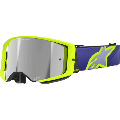 ALPINESTARS GOGGLES Supertech Goggle - Corp - Purple/Yellow - Silver Mirror Lens 5100326-3156