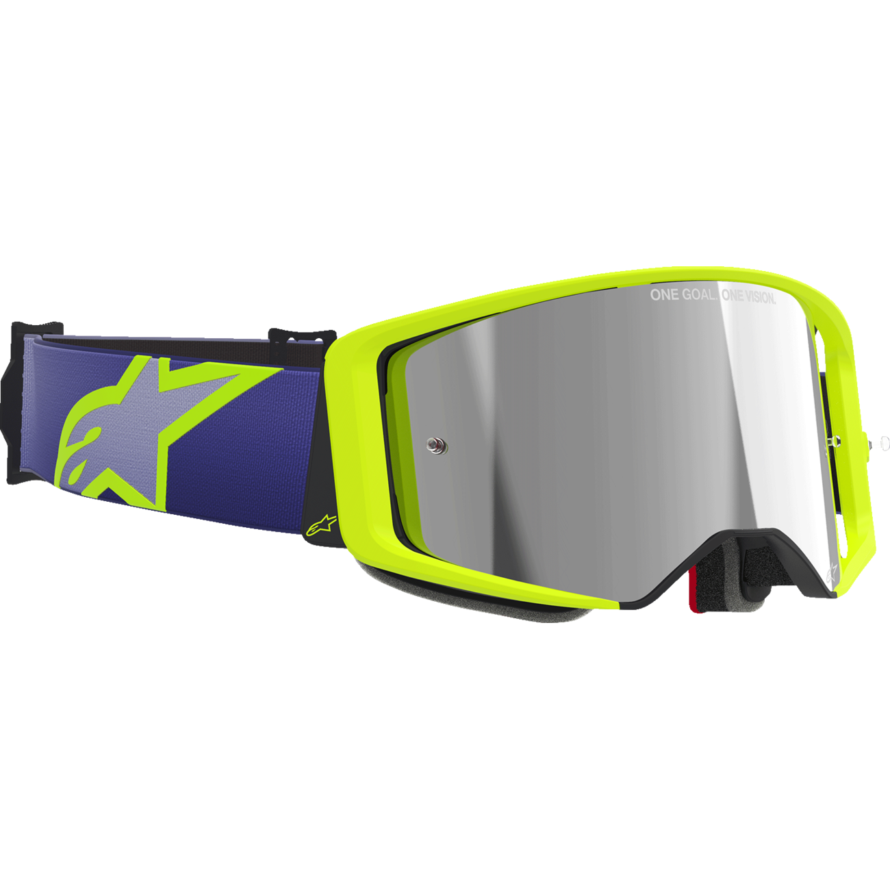 ALPINESTARS GOGGLES Supertech Goggle - Corp - Purple/Yellow - Silver Mirror Lens 5100326-3156