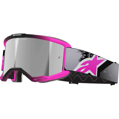 ALPINESTARS GOGGLES Vision 5 Goggle - Lahnd - Iron/Pink - Silver Mirror Lens 5100626-9284