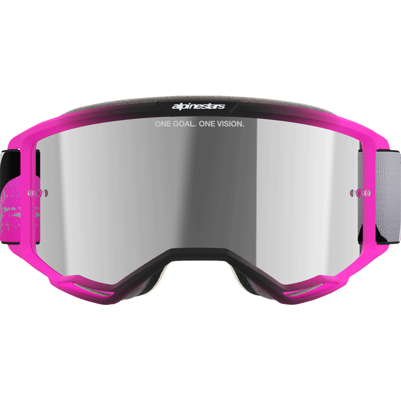 ALPINESTARS GOGGLES Vision 5 Goggle - Lahnd - Iron/Pink - Silver Mirror Lens 5100626-9284