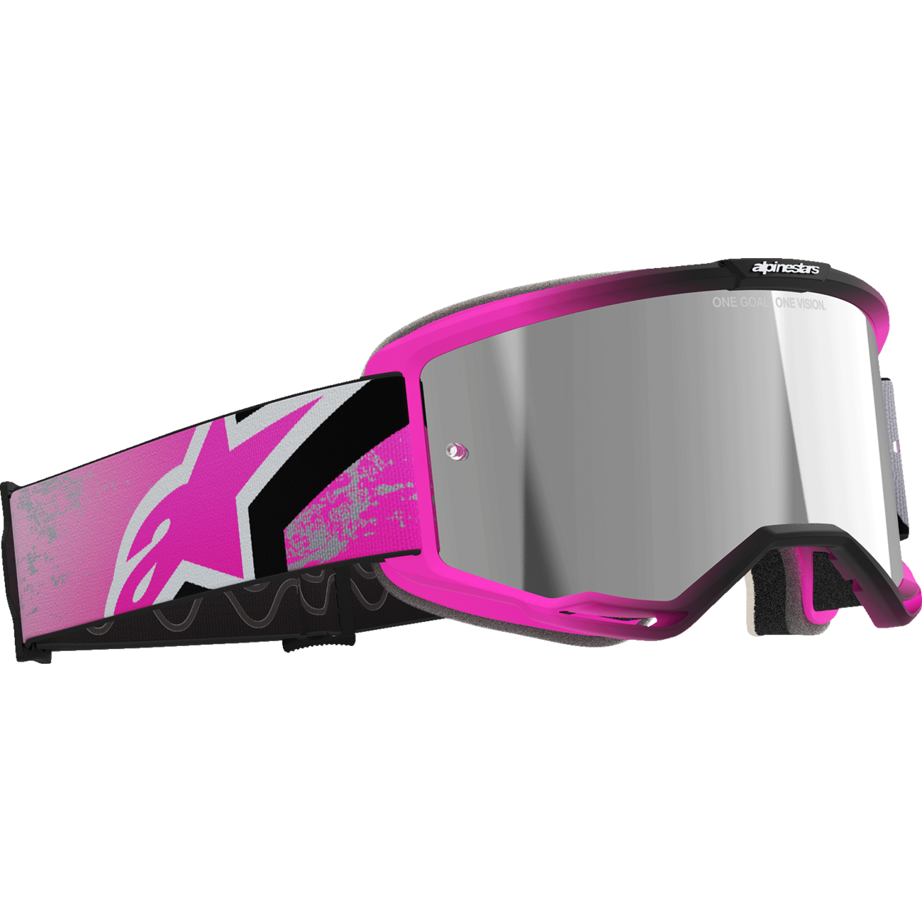 ALPINESTARS GOGGLES Vision 5 Goggle - Lahnd - Iron/Pink - Silver Mirror Lens 5100626-9284