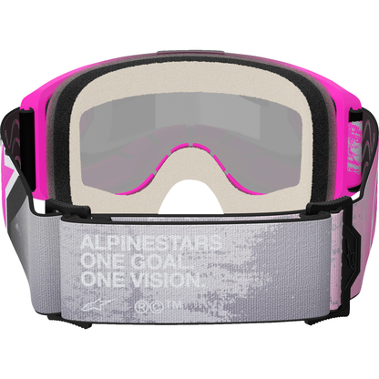 ALPINESTARS GOGGLES Vision 5 Goggle - Lahnd - Iron/Pink - Silver Mirror Lens 5100626-9284