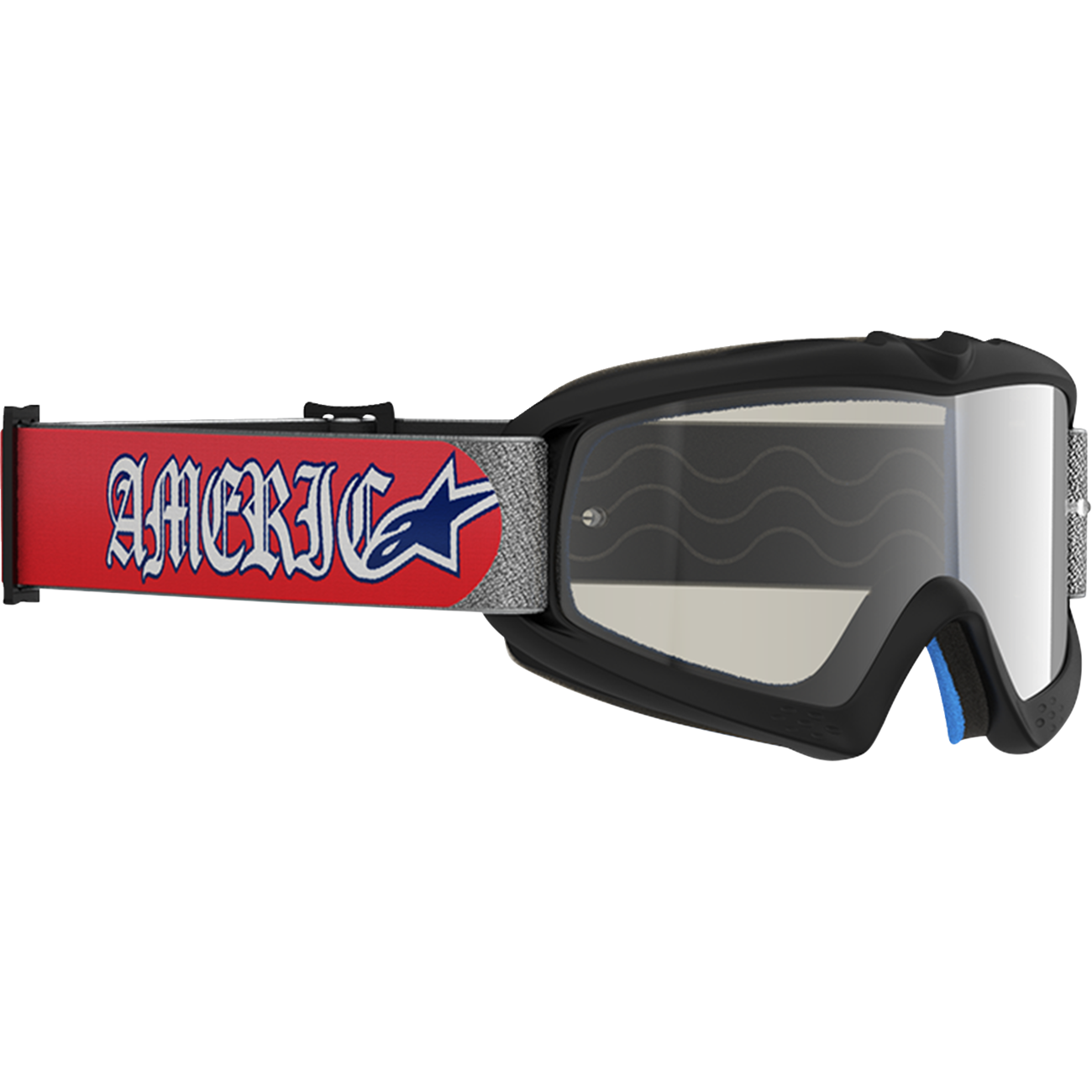 ALPINESTARS GOGGLES Youth Vision Corp Goggle - Merica 25 - Red/Blue - Silver Mirror Lens 5140126-3700