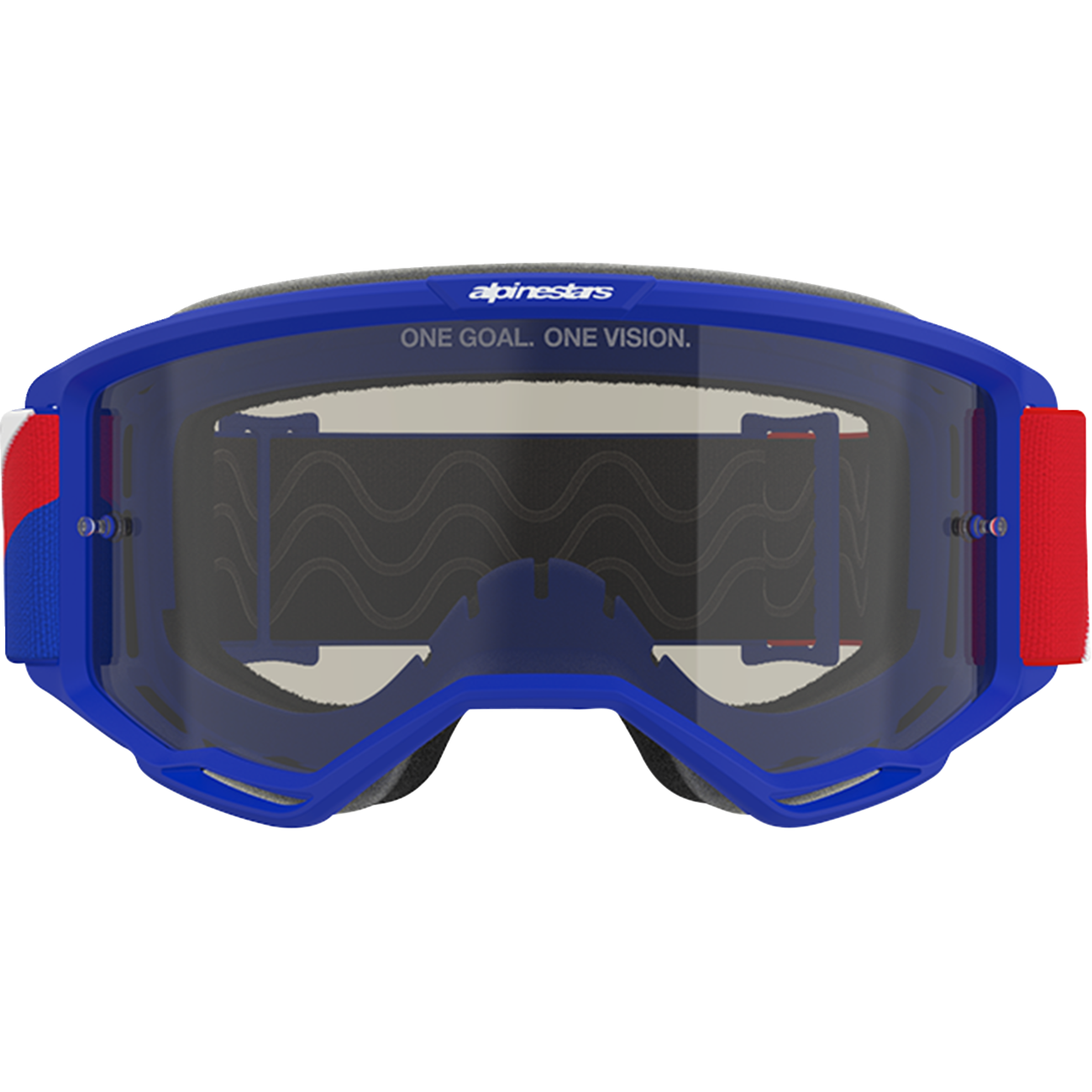 ALPINESTARS GOGGLES Vision Sand Goggle - Blue/Red/White - Dark Smoke Lens 5100826-7295
