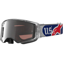 ALPINESTARS GOGGLES Supertech Goggle - Merica 25 - Red/Blue - Silver/Copper 5105226-3720