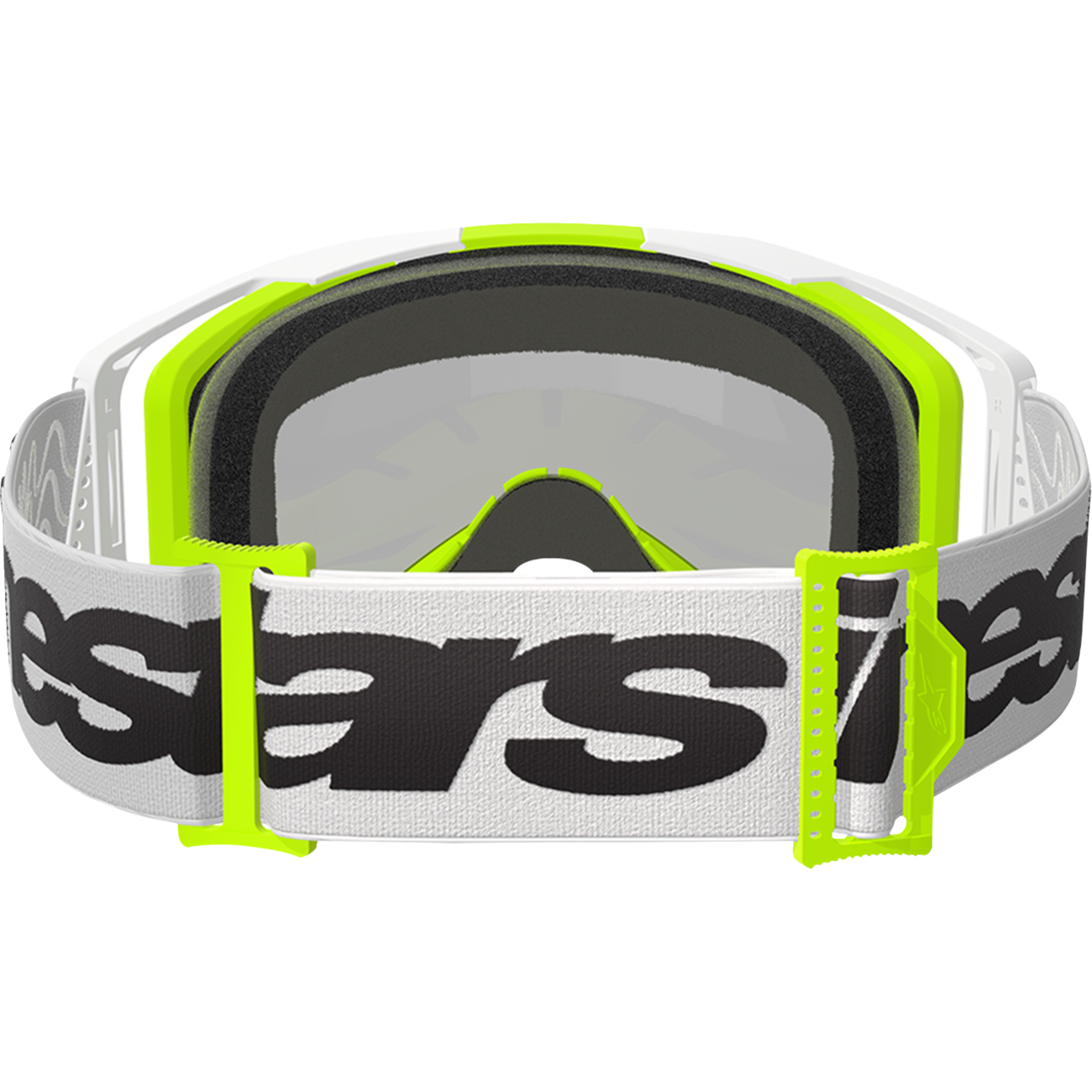 ALPINESTARS GOGGLES Vision 8 Goggle - Wordmark - White/Yellow Fluo - Silver Mirror Lens 5101325-2501