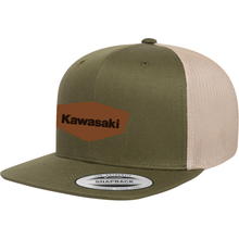 FACTORY EFFEX Kawasaki Heritage Snapback Hat - Moss Green/Khaki 29-86100