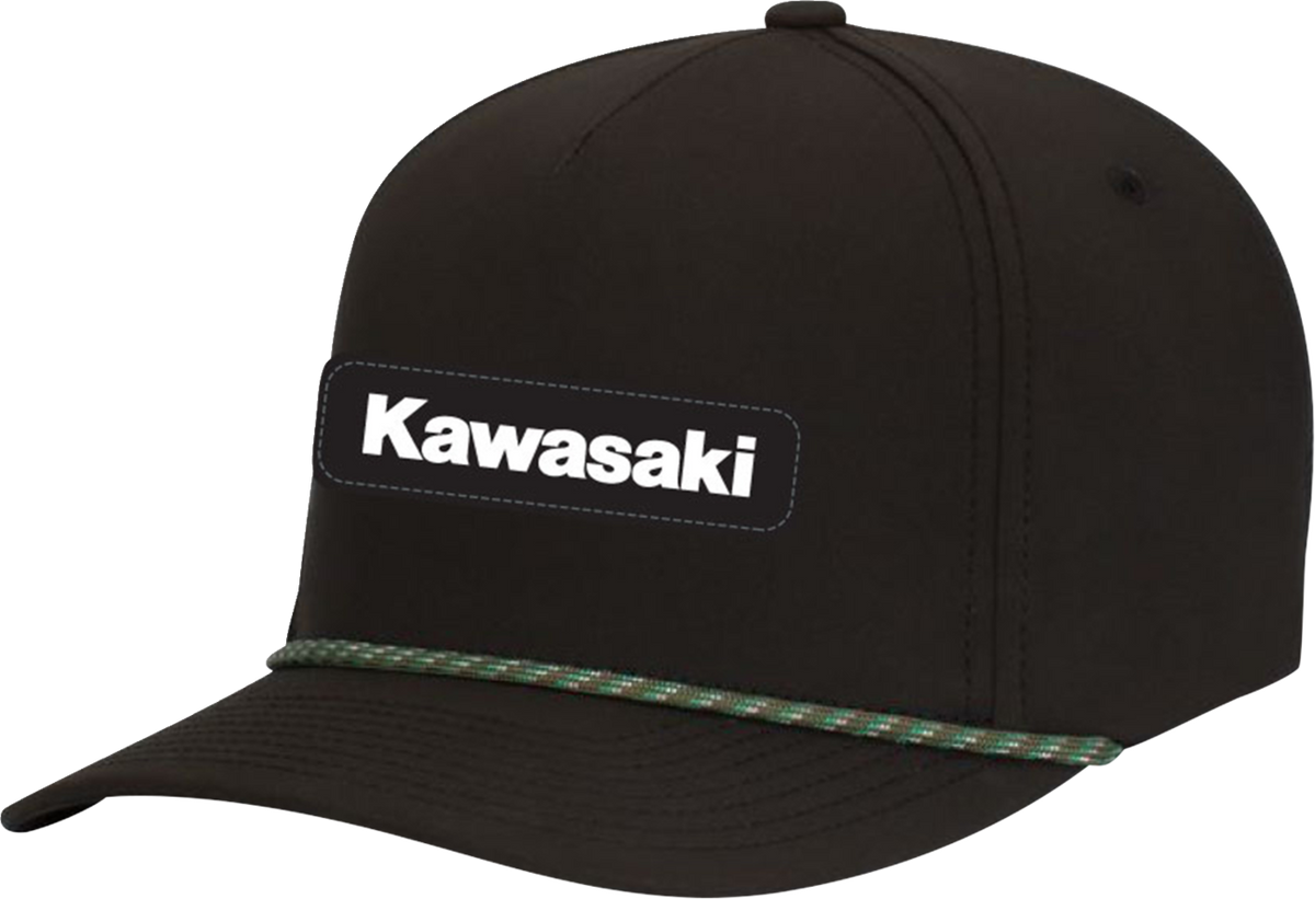 FACTORY EFFEX Kawasaki Explorer Braided Snapback Hat - Black/Green 29-86106