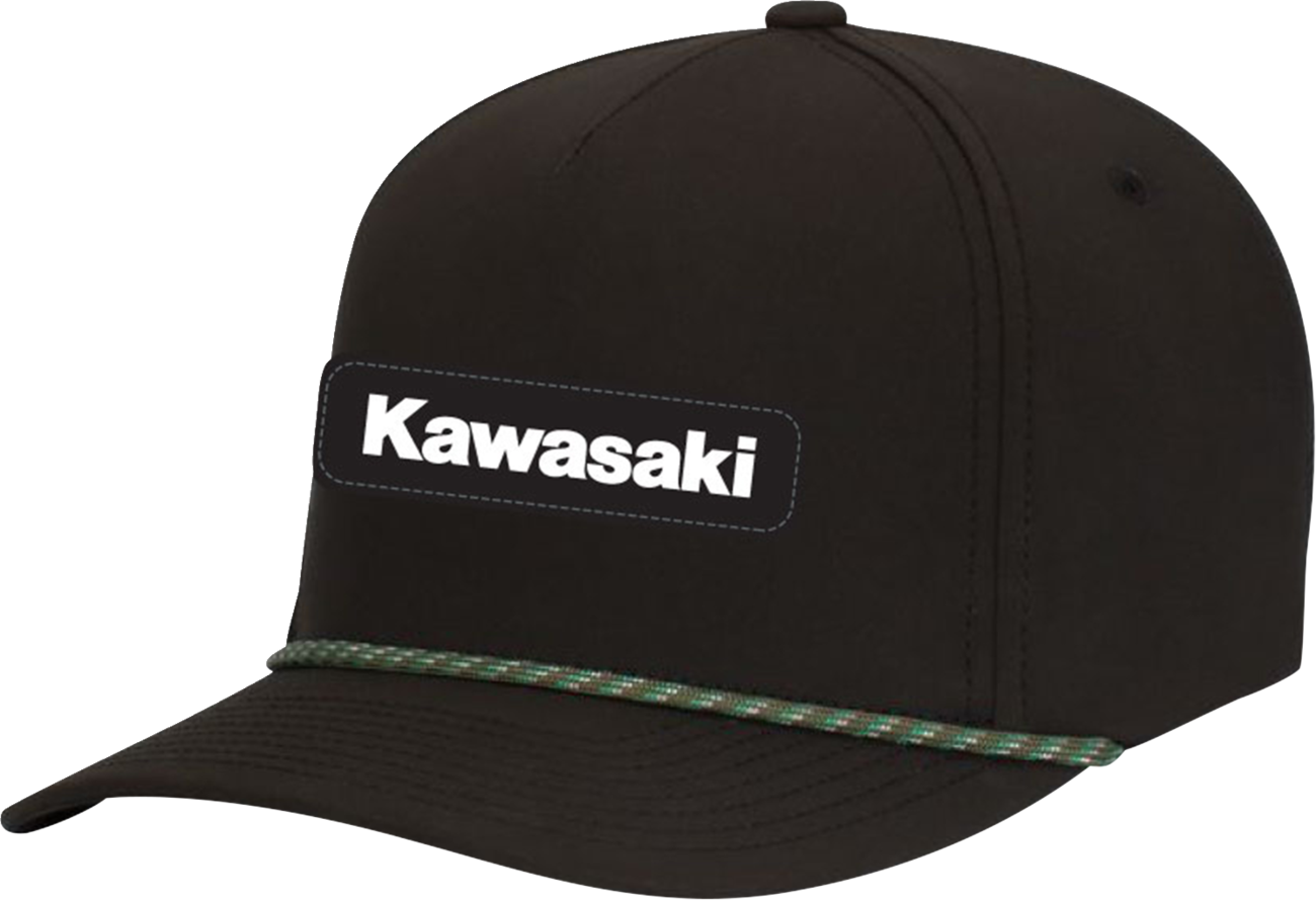 FACTORY EFFEX Kawasaki Explorer Braided Snapback Hat - Black/Green 29-86106