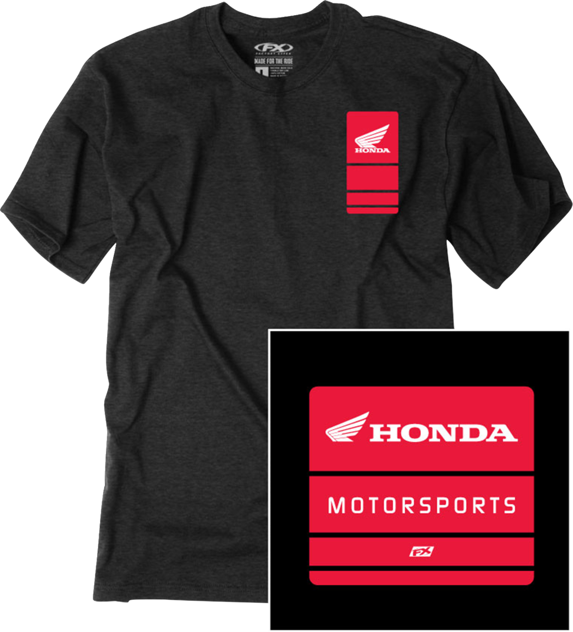 FACTORY EFFEX Honda Phase T-Shirt - Black - Medium 29-87332