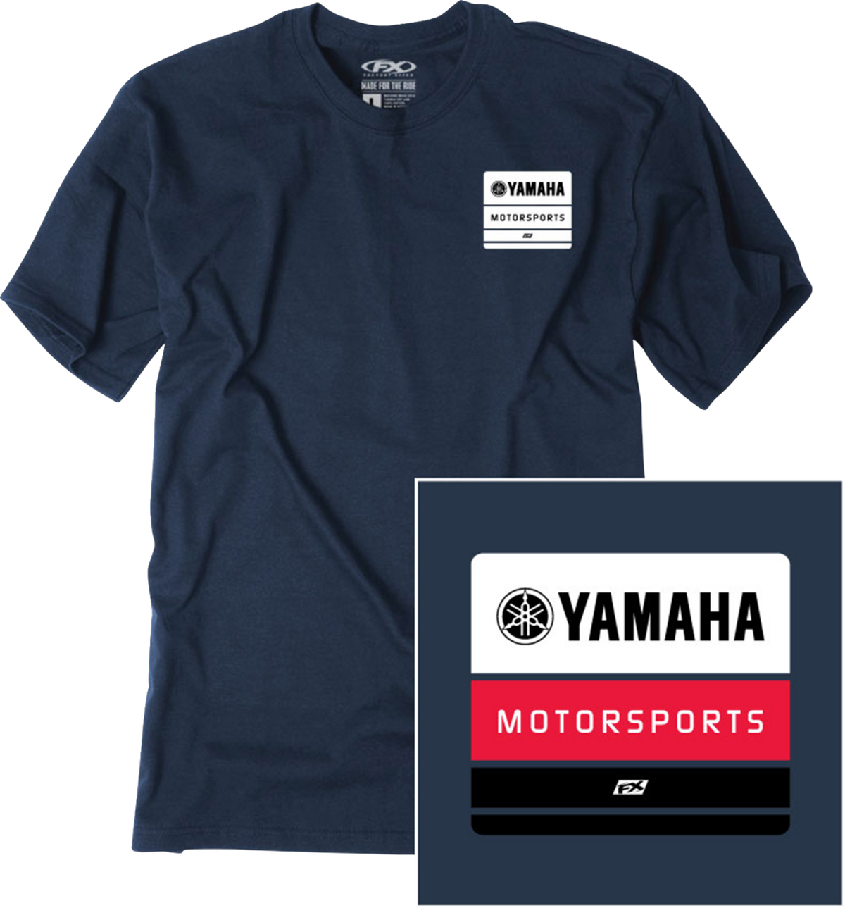 FACTORY EFFEX Yamaha Phase T-Shirt - Navy - Medium 29-87202