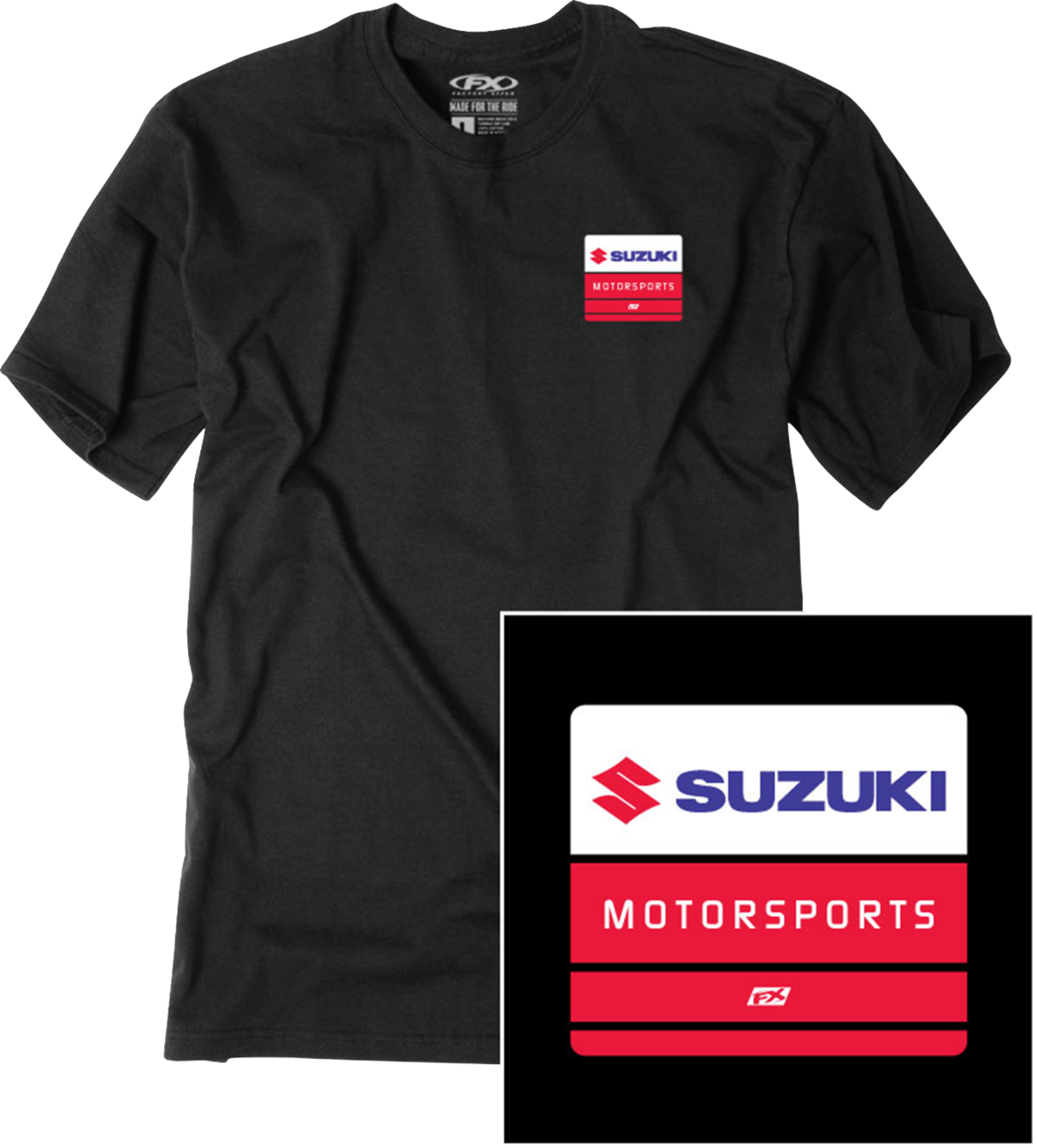 FACTORY EFFEX Suzuki Phase T-Shirt - Black - 2XL 29-87408