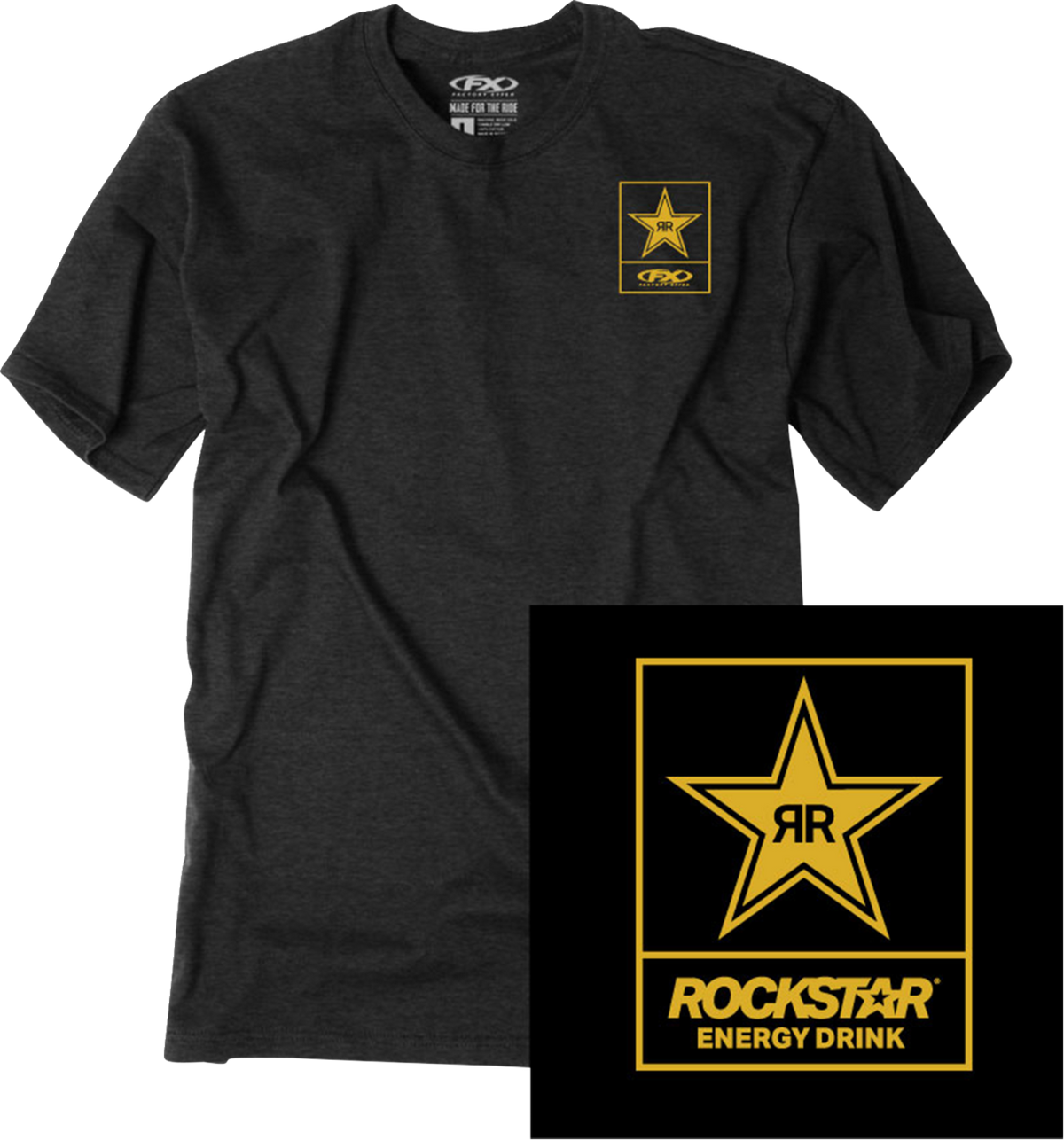 FACTORY EFFEX Rockstar Lockup T-Shirt - Black - 2XL 29-87618