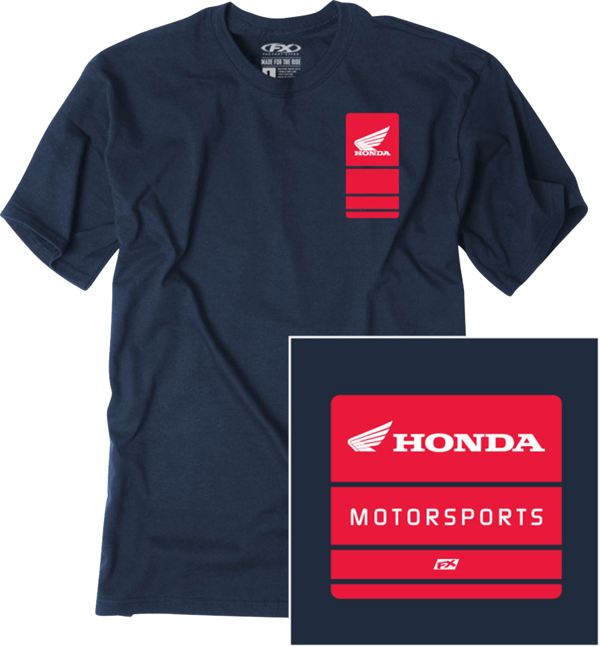 FACTORY EFFEX Honda Phase T-Shirt - Navy - 2XL 29-87328