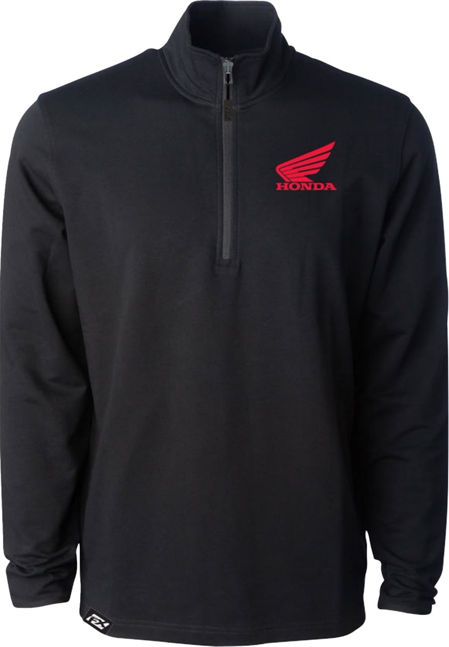 FACTORY EFFEX Honda Performance Quarter-Zip Sweatshirt - Black - Large 29-85324