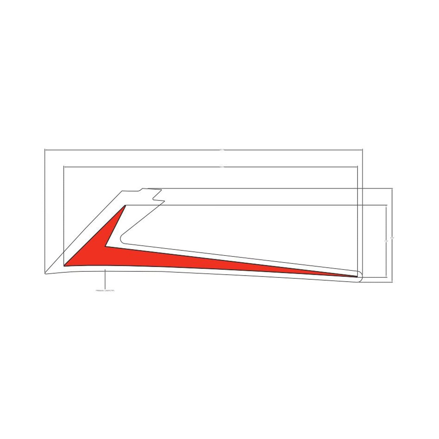 Polaris Slingshot Decal-RR Deck,LH,RED, Genuine OEM Part 7187373, Qty 1