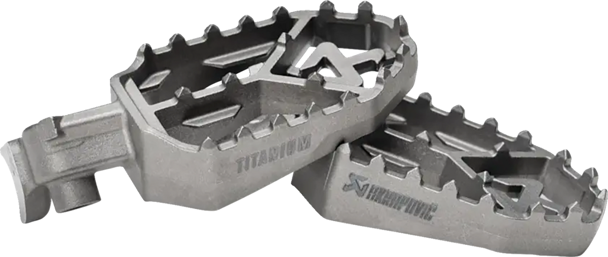 AKRAPOVIC Adventure Foot Pegs - Titanium - Yamaha F-Y7T2