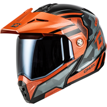 Md 74 Striker Modular Helmet W Smk Shield Blk/Gry/Or Mtlc 2x