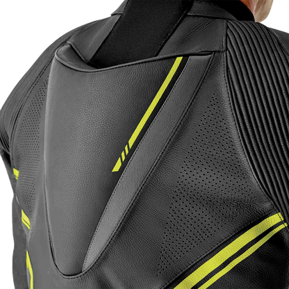 S1 D3o Suit Blk/Gry/Flo Yel Leather 3x
