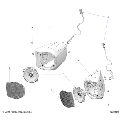 Polaris Ranger Coaxial Assembly, Genuine OEM Part 2414537, Qty 1