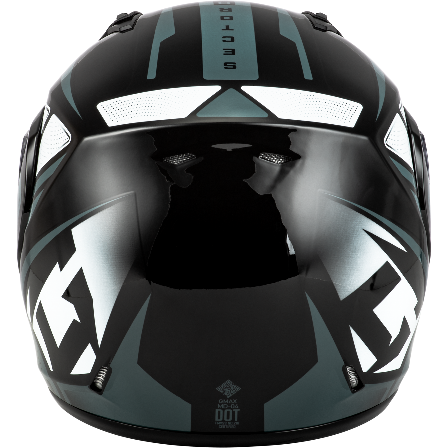 Md 04 Sector Helmet Black/Silver Xs