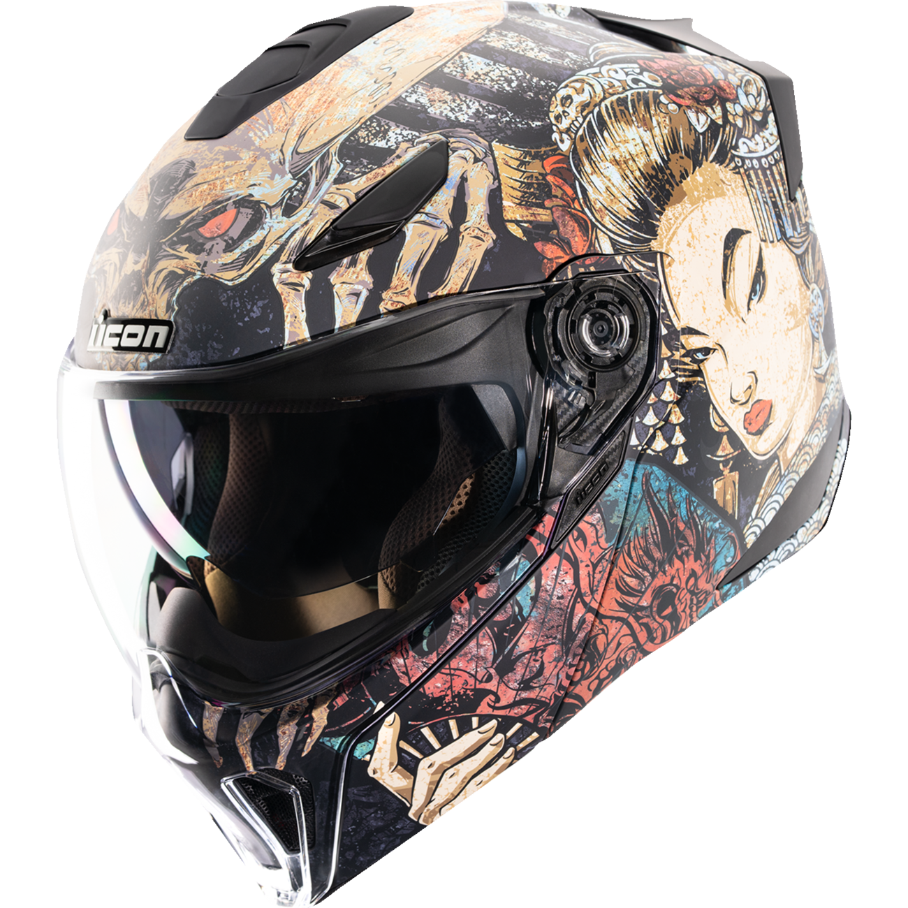 ICON Threshold™ Modular Helmet - Odokuro - Black - XS 0100-2714