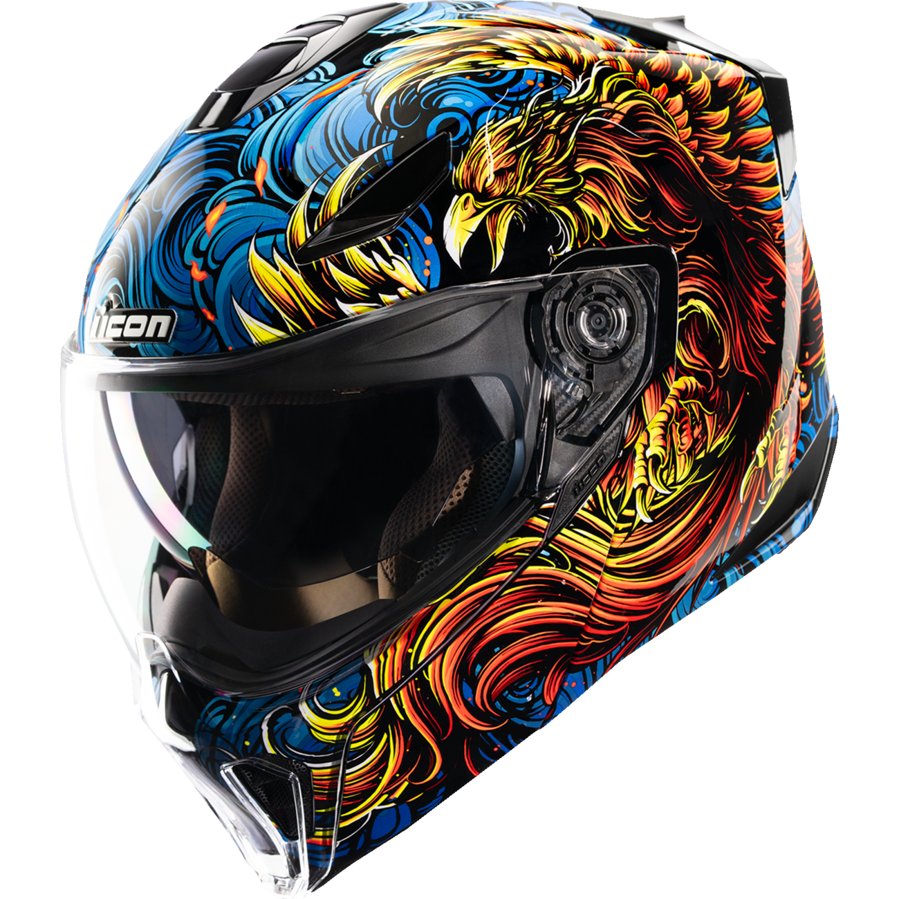 ICON Threshold™ Modular Helmet - Burn Birdie Burn - Blue - XS 0100-2721