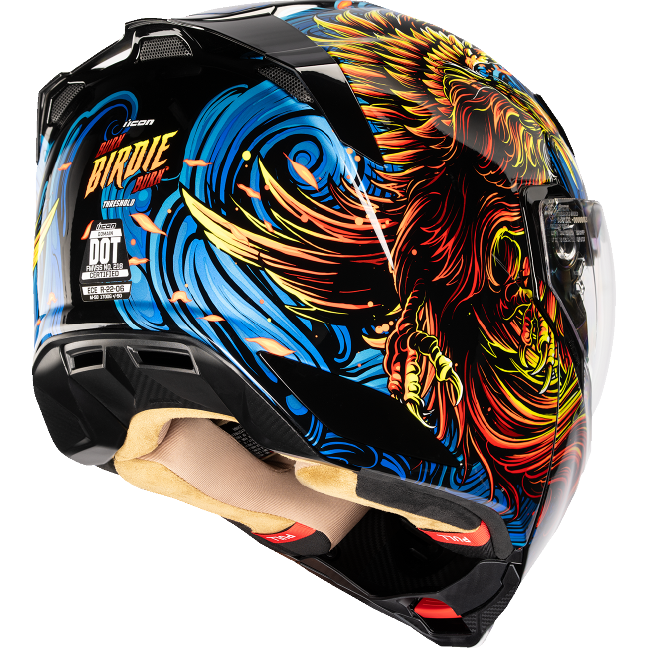 ICON Threshold™ Modular Helmet - Burn Birdie Burn - Blue - XS 0100-2721